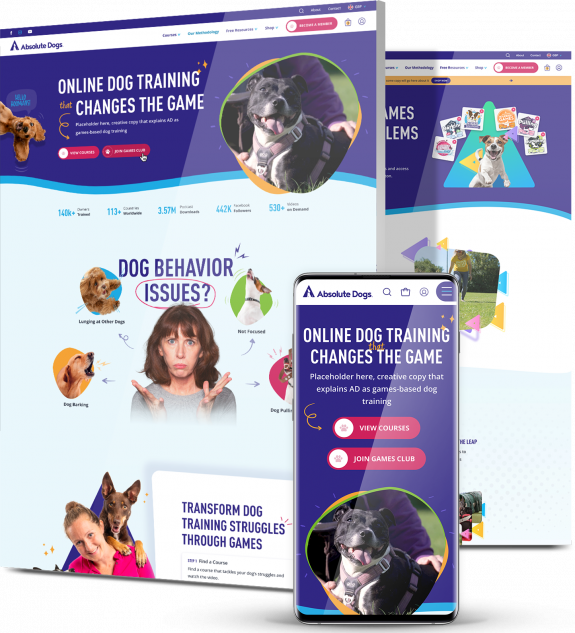 absolute dogs website design